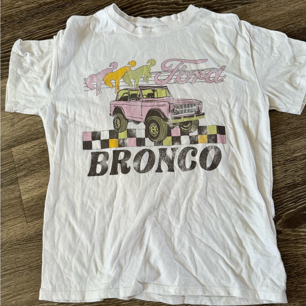 Selling white bronco shirt!